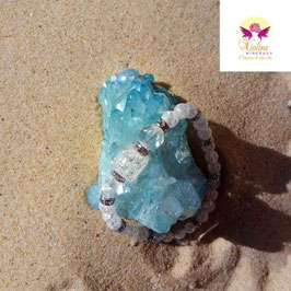 Quartz clair/craquelé, bracelet