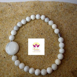 Howlite, bracelet 6mm-15mm