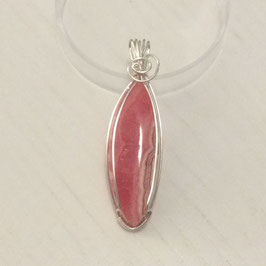 rhodochrosite, pendentif cabochon