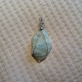 aigue marine brute, pendentif