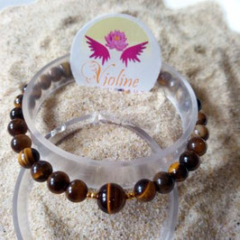 oeil de tigre, bracelet perles 6mm/8mm