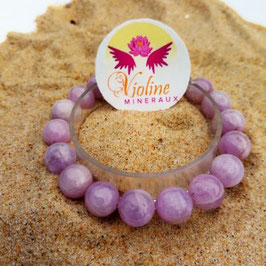 kunzite, bracelet perles 8mm