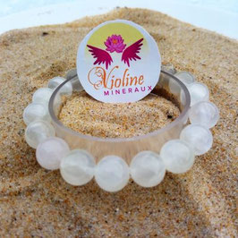 Sélénite, bracelet perles 8mm