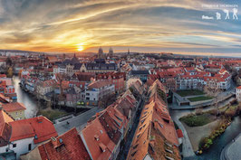 Wandbild: Ausblick von der Krämerbrücke über Erfurt