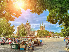 Wandbild: Markt in Erfurt