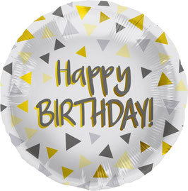 PALLONCINO HAPPY BIRTHDAY CON TRIANGOLINI