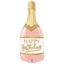 Palloncino in Foil 36" Super Shape Bottiglia "Pink Birthday Bottle"
