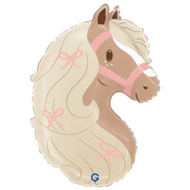 Palloncino in Foil 26" Super Shape Cavallo Rosa "Boho Pony"