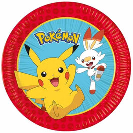 Piatto di Carta 23cm Pokémon Evolution "Pikachu" 8pz