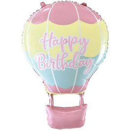 Palloncino in Foil 24" Mongolfiera "Happy Birthday"
