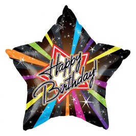 Palloncino in Foil 18" Stella Disco Dance Happy Birthday