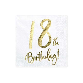 Tovagliolo Happy Birthday 18anni Metal 20pz