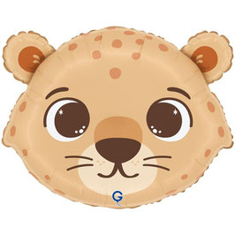 Palloncino in Foil 18" Junior Shape Testa di Ghepardo "Funny Cheetah Head"