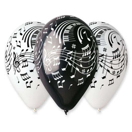 Palloncino in Lattice 12" con Note Musicali