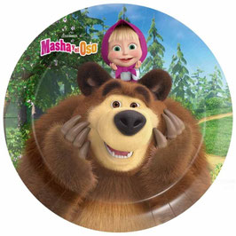 Piatto di Carta 23cm Masha e Orso 8pz