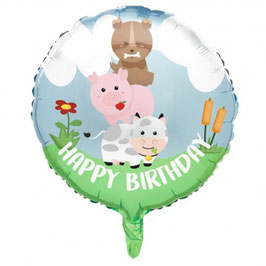 Palloncino in Foil 18"Fattoria Happy Birthday "Happy Farm"