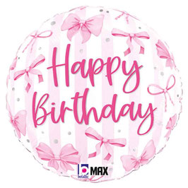 Palloncino in Foil 18" Happy Birthday Fiocchi Rosa