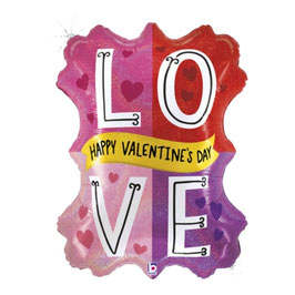 Palloncino in Foil 34" Cornice "Valentine Love "
