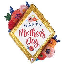 Palloncino in Foil 28" Super Shape Diamante "Mother's Day Floral Diamond"