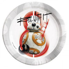 PIATTO BIANCO E ROSSO STAR WARS 23 CM