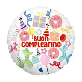 Palloncino in Foil 18" Happy Birthday "Candy"