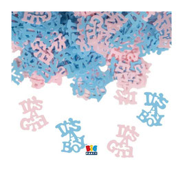 Confetti in Plastica Gender Reveal
