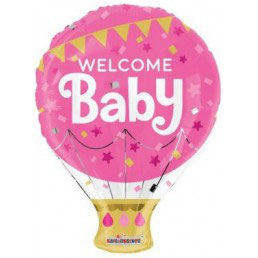 Palloncino mongolfiera rosa