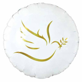 Palloncino in Foil 18" Stampato con Colomba Oro