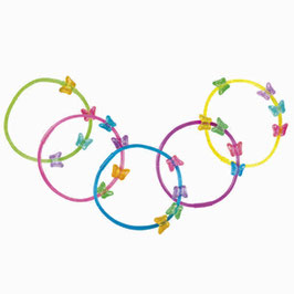 braccialetti colorati con fartfalle