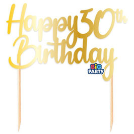 Maxi Cake Topper di Carta 20cm Oro Metallizzato