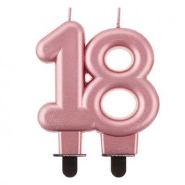 candeline metallizzate 8cm - coppia