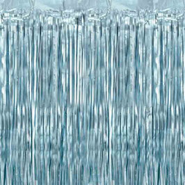 Frange Decorative in Foil Celeste Satinato H.2mt