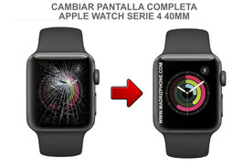 Cambiar / Reparar Pantalla completa ( CRISTAL + LCD ) APPLE WATCH Serie 4 40MM ( A1977 / A1975 / A2007  )