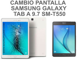 Cambiar / Reparar pantalla completa ( LCD + TACTIL ) Samsung Galaxy TAB A 9.7 SM-T550 , SM-T555