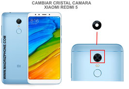 Cambiar / Reparar Cristal camara trasera Xiaomi Redmi 5