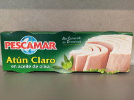 MC. ATUN CLARO EN ACEITE DE OLIVA (3X52GR) "PESCAMAR"