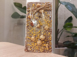 DN. TABLETA DE CHOCOLATE LECHE CON AVELLANAS Y NARANJA (100 GR) "MAR NEGRE"