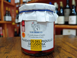 EP. PIMIENTOS DEL PIQUILLO DE LODOSA ENTEROS EXTRA (200 gr) "EL NAVARRICO"