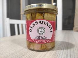 DN. LOMOS DE ATÚN CLARO EN ACEITE DE OLIVA VIRGEN EXTRA ECOLÓGICO (315 gr) "OLASAGASTI"