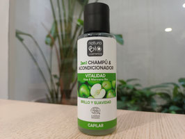 DN. CHAMPÚ & ACONDICIONADOR 2 EN 1 VITALIDAD ALOE-MANZANA BIO (100 ML) "NATURABIO COSMETICS"