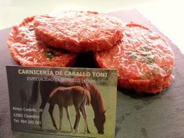 CT. HAMBURGUESAS DE POTRO BRÓCOLI (145 GR APROX) "CARNICERÍA DE POTRO TONI"