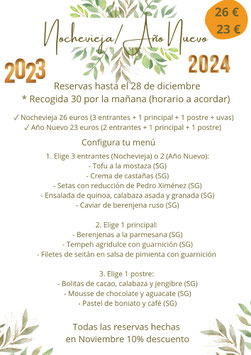 SB. MENÚ NOCHE VIEJA/AÑO NUEVO
