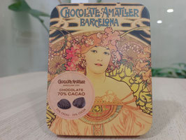 DN. HOJAS DE CHOCOLATE 70% CACAO LATA (60 GR) "CHOCOLATES AMATLLER"