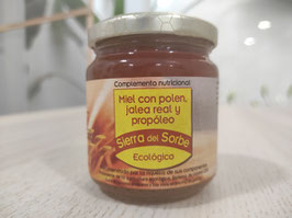 DN. MIEL CON POLEN, JALEA REAL Y PROPÓLEO ECOLÓGICO (250 GR) "GUADANATUR"