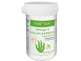 Neu! Omega-3 Vegan Kapseln, 80 Stück