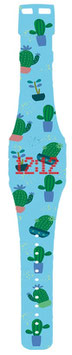 Armbanduhr I-Total Cactus junior led 28,5 cm blau