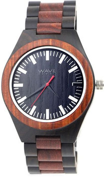 Armbanduhr Wave Hawaii Walnut mens 4,5 cm Holz schwarz/braun