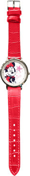 Armbanduhr Kids Licensing Minnie Mouse analog Mädchen 24 cm rot