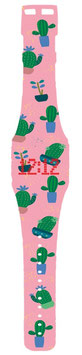 Armbanduhr I-Total Cactus junior led 28,5 cm rosa