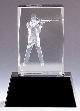 3D Glasblock "Schütze"
